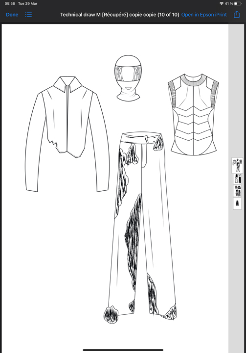 Beaurepere - stylisme Technical Drawing