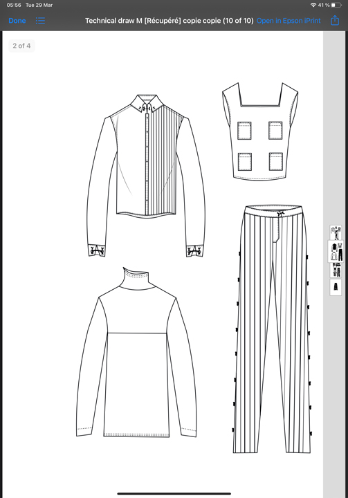 Beaurepere - stylisme Technical Drawing